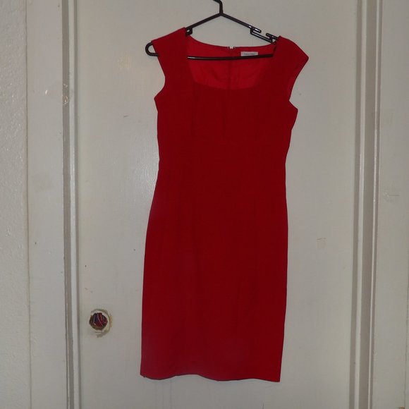 Calvin Klein Dresses & Skirts - Calvin Klein Fit & Flare Red Dress No Known Size